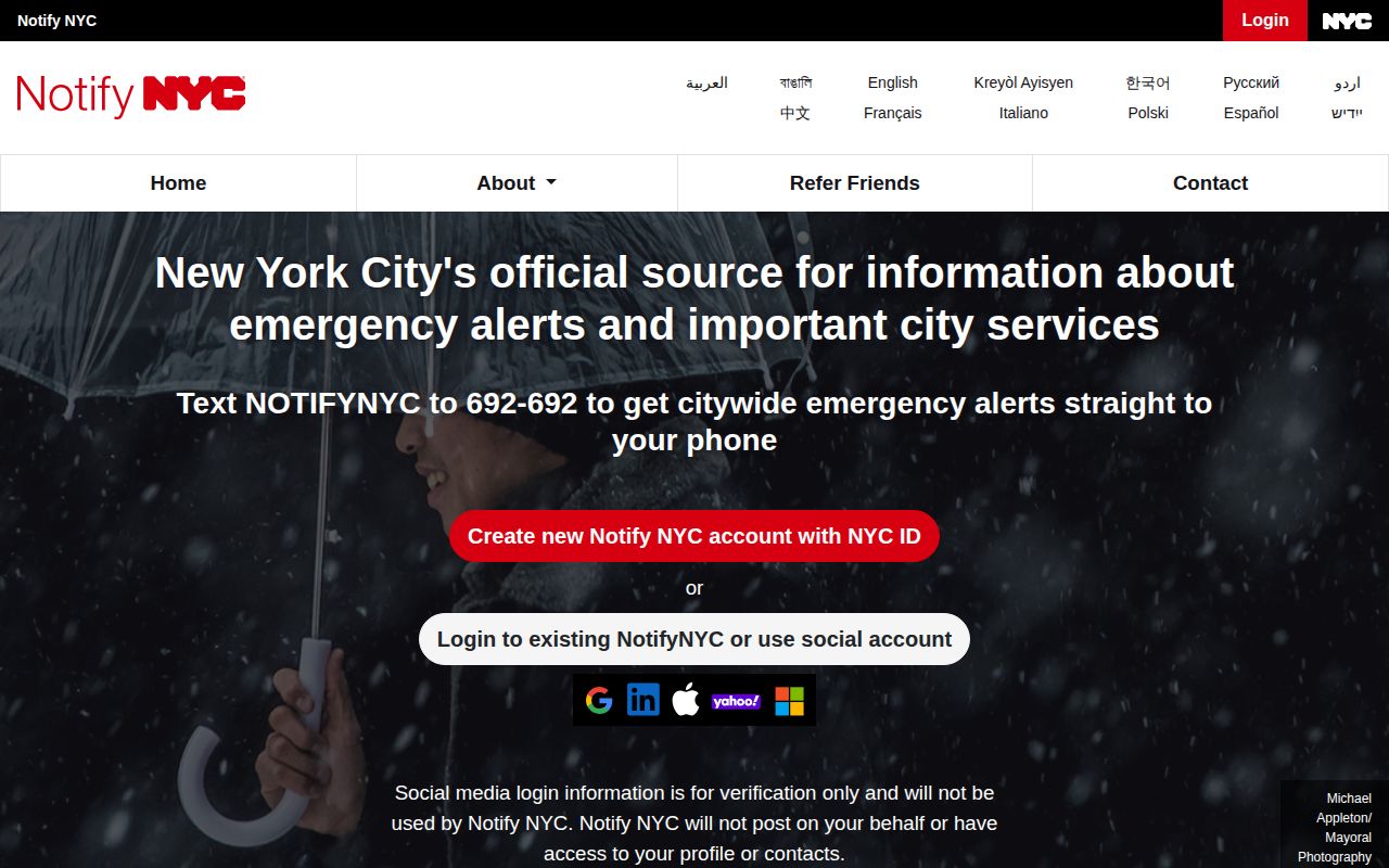 New York County Notify NYC public-safety alert service